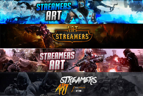 Design a cool gaming banner for youtube,fb,twitch by Streamersart | Fiverr