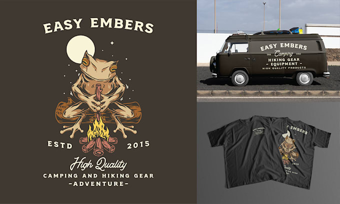 create illustrated hand drawn clothing t shirt design
