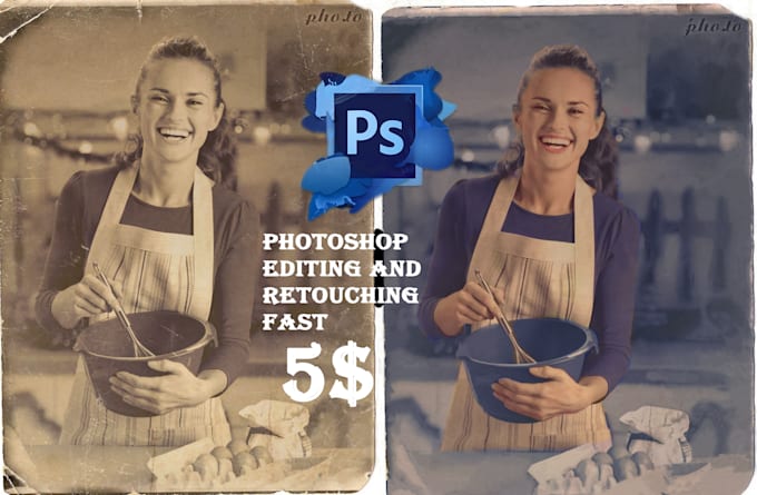 do photoshop editing and retouching fast