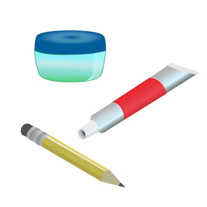 draw three objects