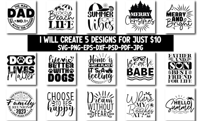 provide professional svg cut files designs and design bundle