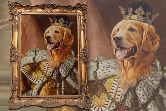 create a custom pet portrait, dog portrait, cat portrait