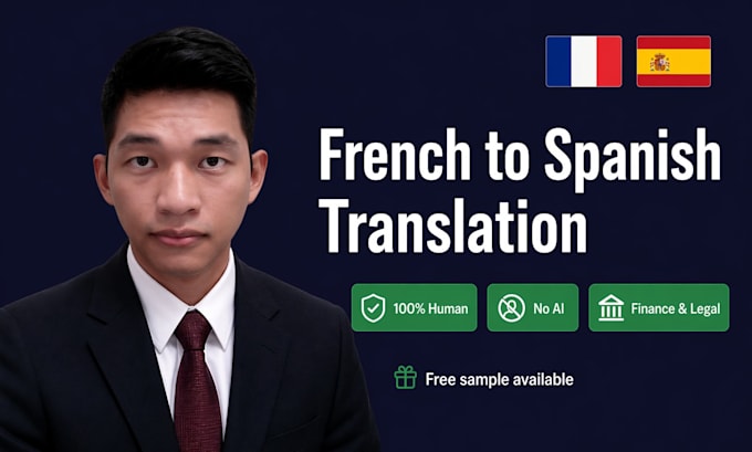 translate french to spanish finance legal 100 percent human