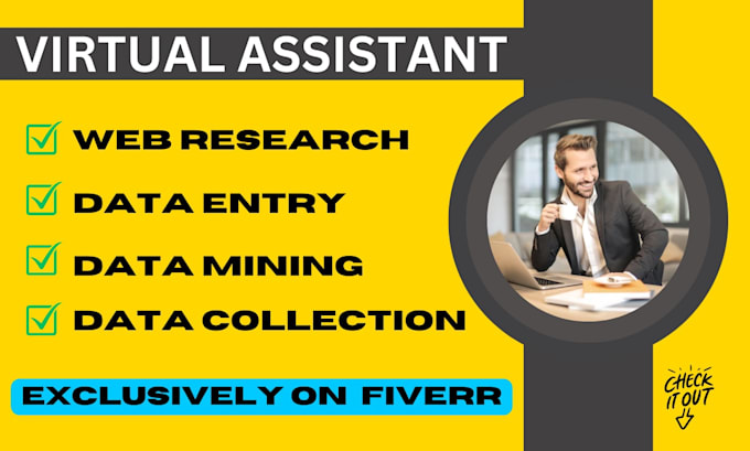 Be your data entry specialist or personal virtual assistant for data ...