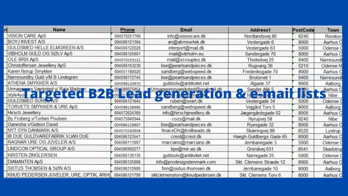 do targeted b2b lead generation and email list building