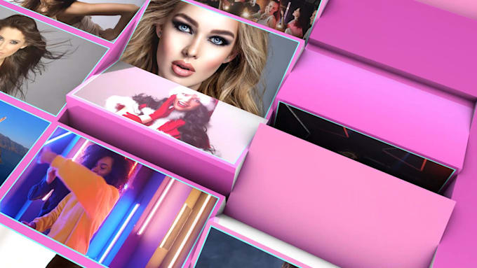 create awesome photo mosaic reveal 3d logo opener