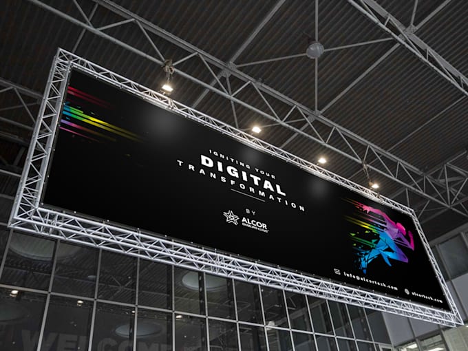 design billboard roll up, standee, pull up or pop up banner