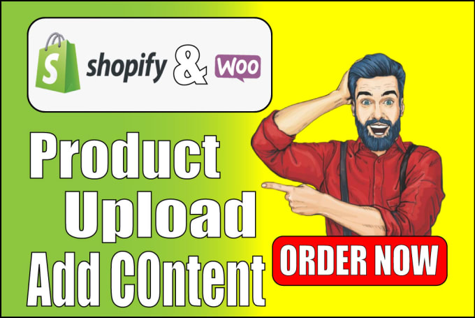 upload products or add content in your shopify or ecommerce store