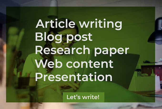 write creative content and articles for you