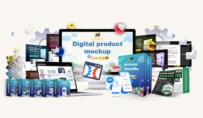 Download Design Online Course Mockup 2d And 3d Ecover Bundle Of Ebook Box Book Cover By Jahsus Fiverr