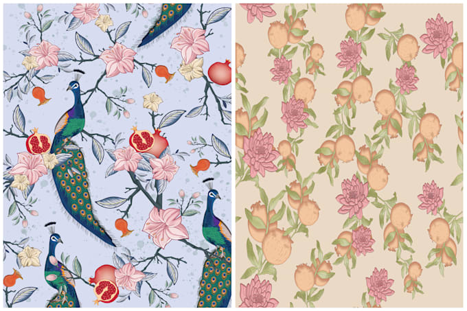 create digital seamless textile prints
