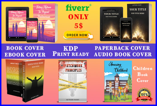 design unique book cover, kindle  book cover, children and ebook cover