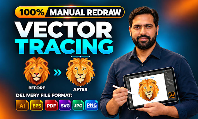 vector tracing, vectorize logo or convert image to vector