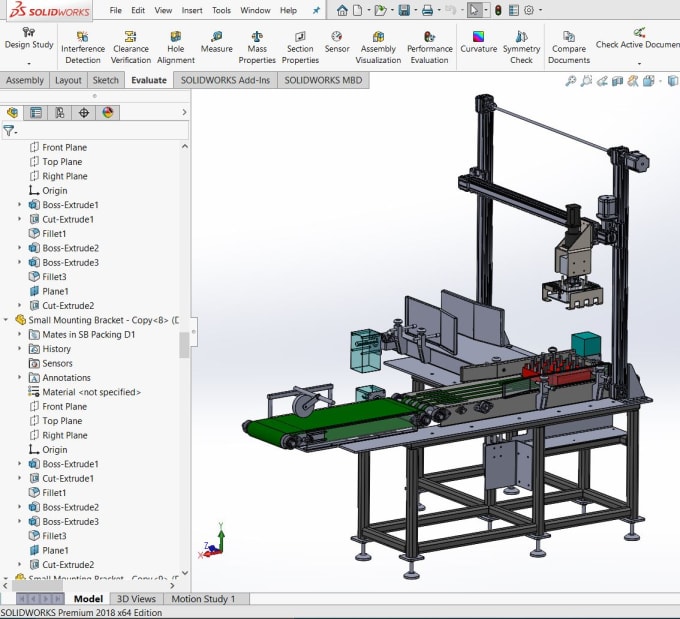 Design industrial machines and conveyors by solidworks 2019 by ...