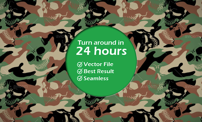 create camouflage seamless pattern in 1 day