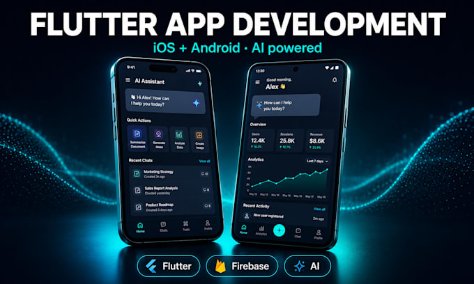 develop a high performance flutter mobile app with ai