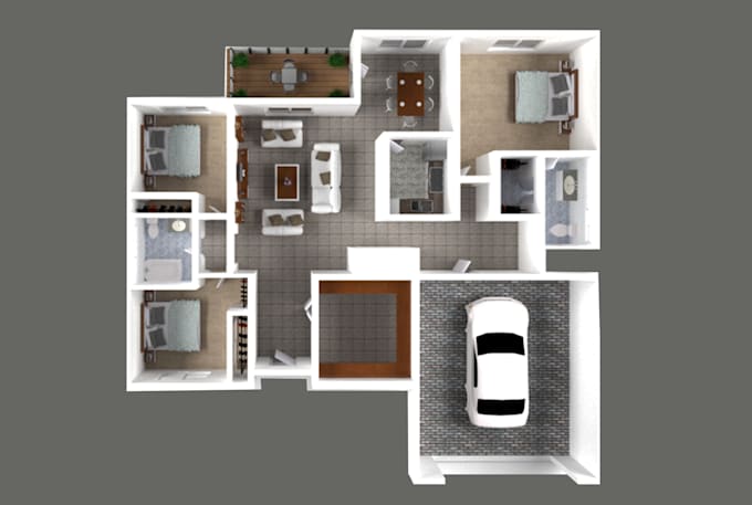 do a 3d floor plan,3d rendering