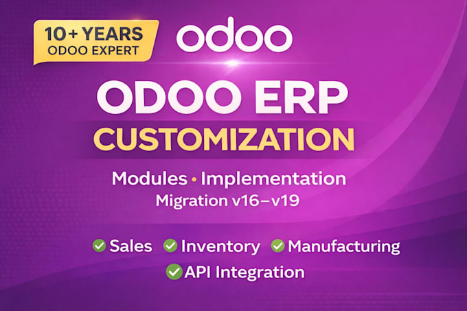 develop and customize odoo erp modules and workflows