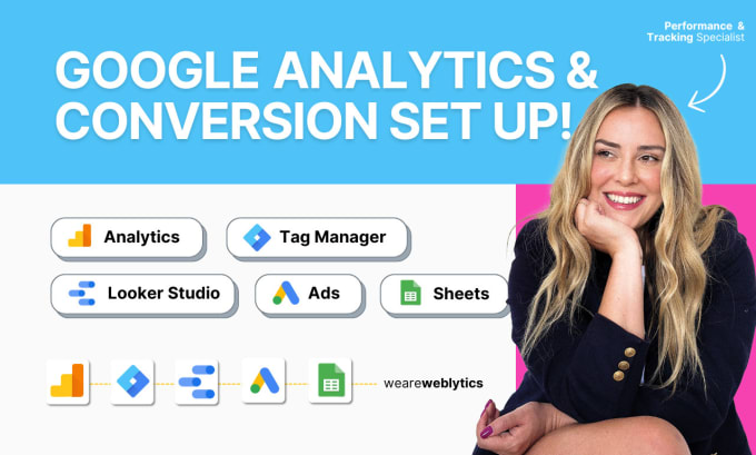 setup or fix google analytics 4, ga4, facebook pixel or tag manager conversions