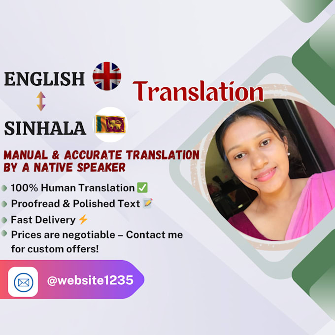 manually translate english to sinhala accurately