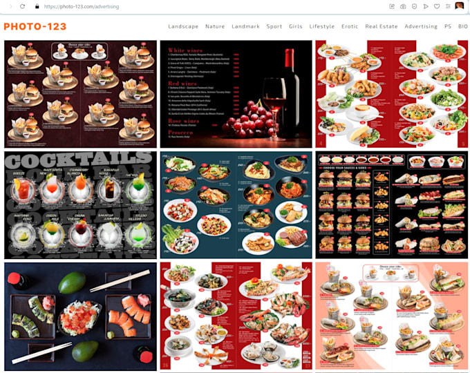 design professional restaurant menus for print and digital use