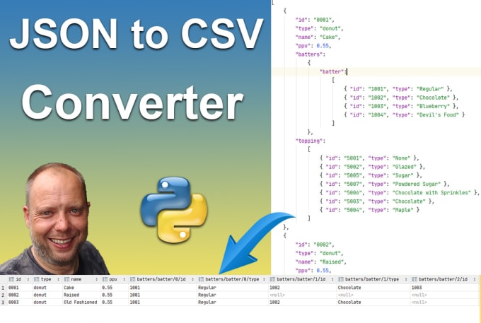 convert nested json to csv python