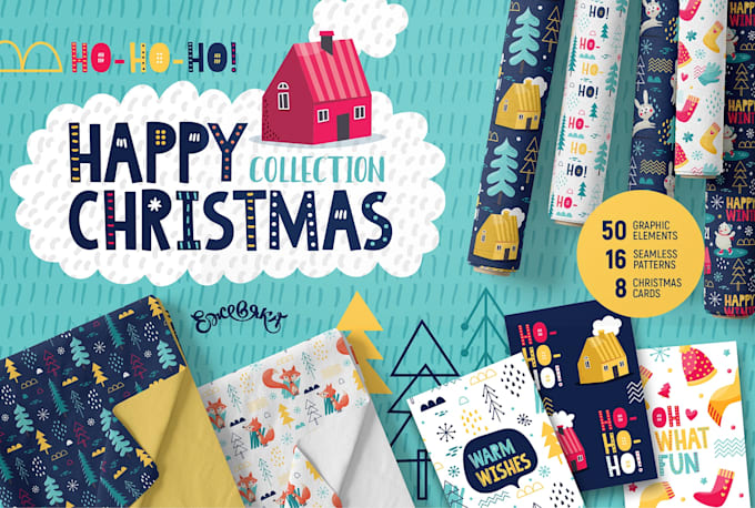create christmas card and holiday flyer design