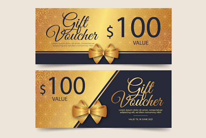 design gift card, gift certificate, coupon or gift voucher in 24 hrs