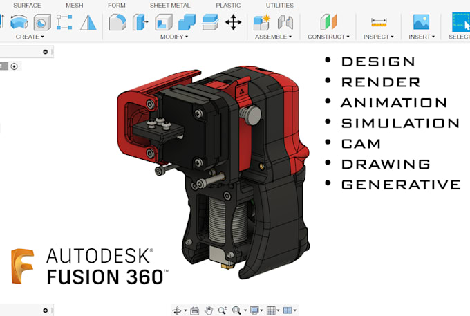 assist with any cad design and prototype using fusion 360