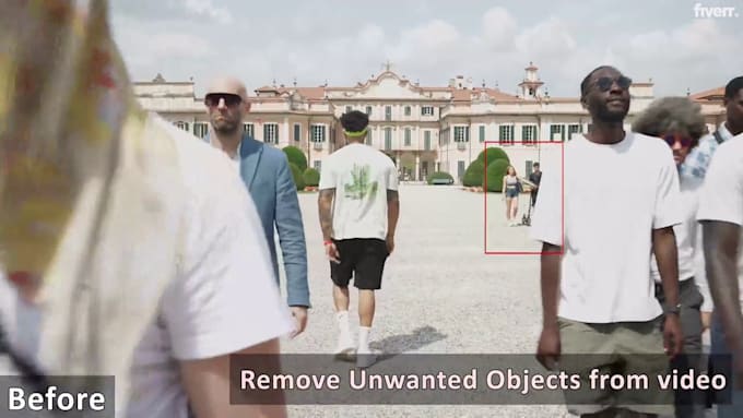 remove unwanted objects, text, people, wire from video vfx
