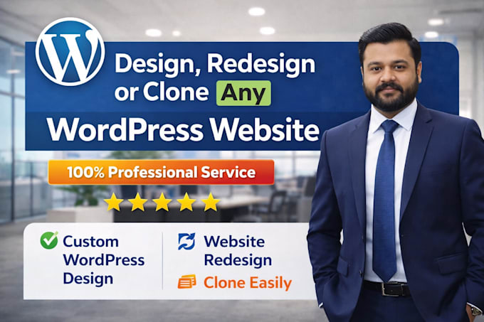 design, redesign or clone any wordpress website