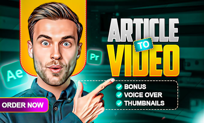 convert script or article into a video