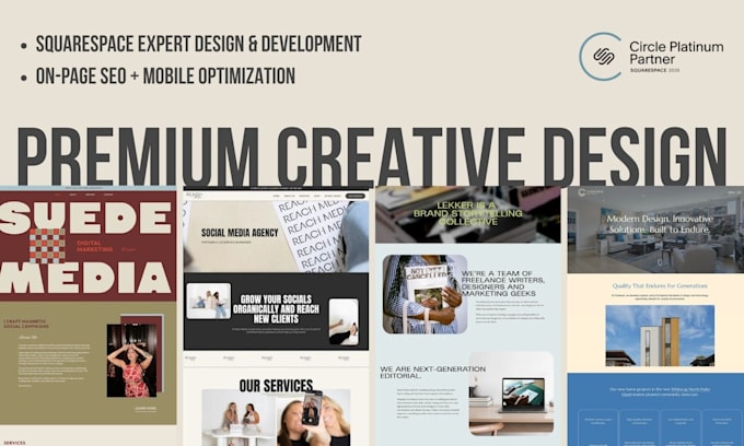 design a creative, high converting squarespace website