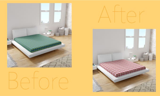 make super realistic textile interior mockup designs bedsheets curtains cushions
