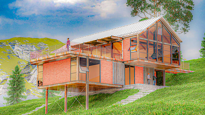 architectural 3d exterior modeling and rendering walkthrough