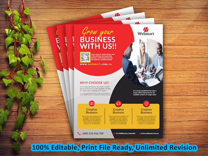 create business, restaurant and event flyer design