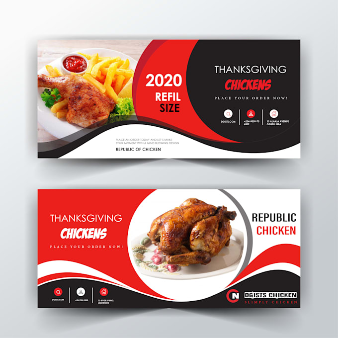 create a food banner