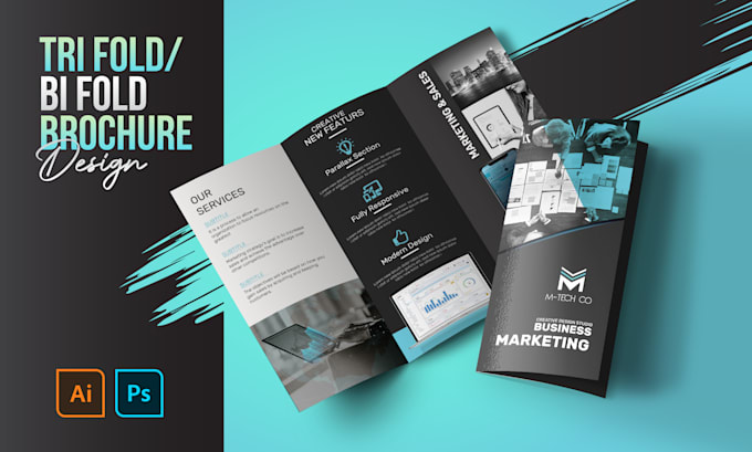 design bifold, trifold brochure or catalog