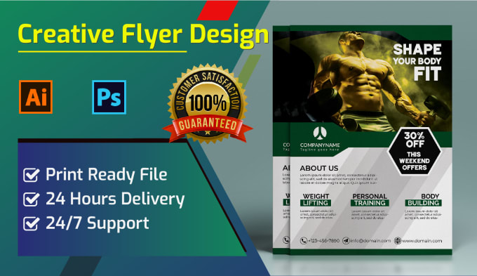 do unique flyer awesome amazing leaflet within 24 hours