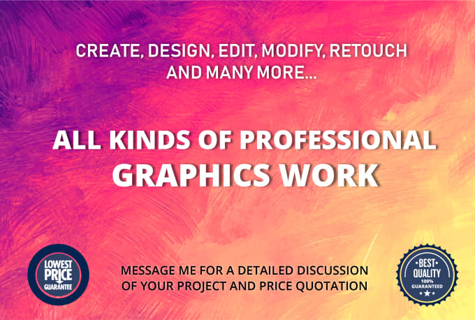 design and edit any kind of graphics work