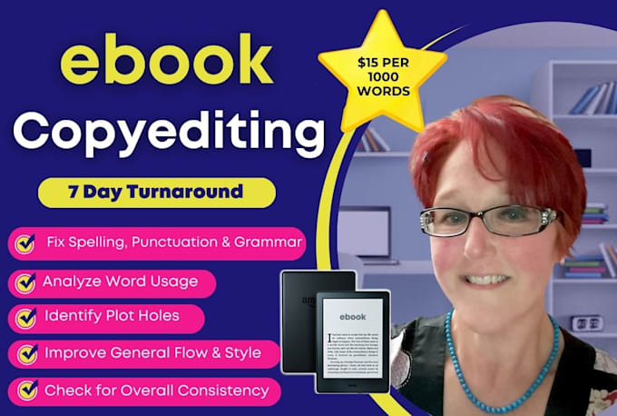 professionally copy edit your ebook or book