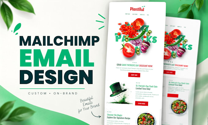 design custom, high converting mailchimp newsletter template