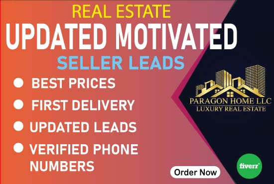 I will generate motivated seller leads for real state business