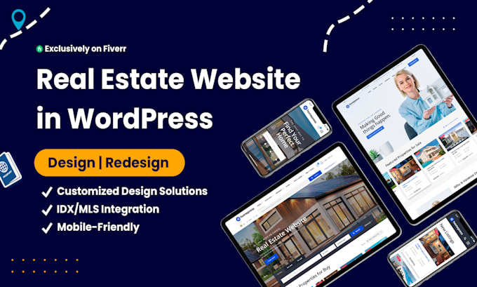 design real estate website in wordpress