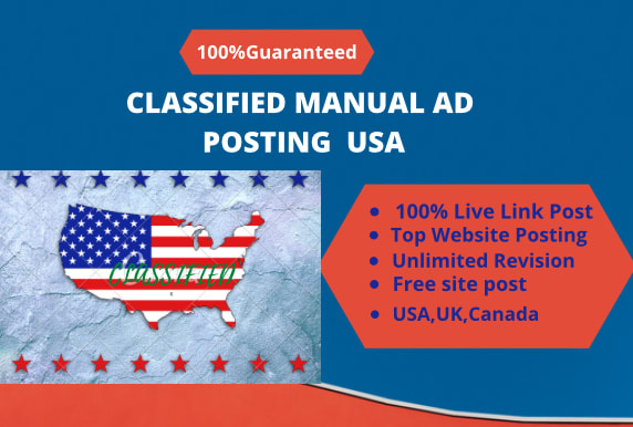 I will do classified ads posting manual top website