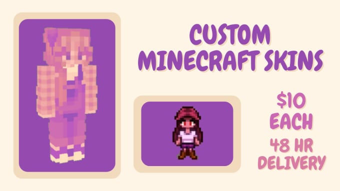 Make you a custom minecraft skin by Tarasloan