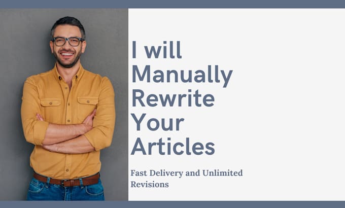 manually write your articles