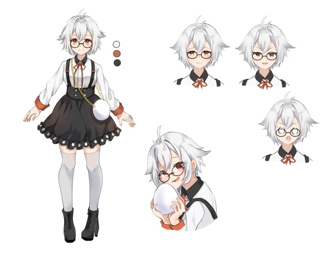 Draw a reference sheet with anime style by Dazaaiiii | Fiverr