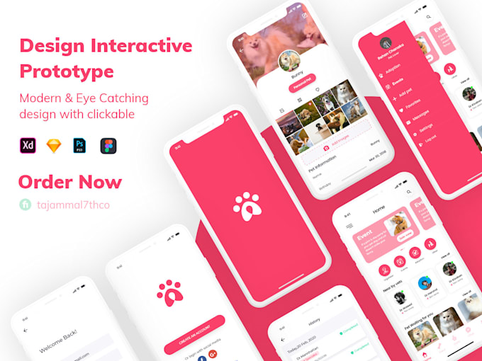 Design ui ux or prototype wireframe for mobile app and website by ...
