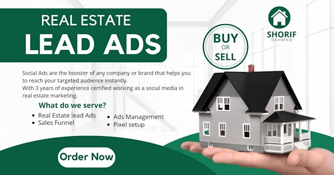 setup real estate lead generation facebook ads campaign for seller and buyer